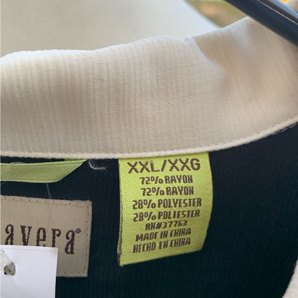 Mens New Cubavera Black Camp Shirt - Picture 4 of 6